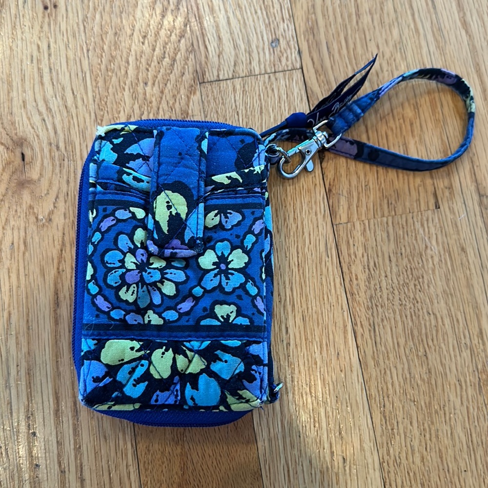 Vera Bradley purple floral wristlet